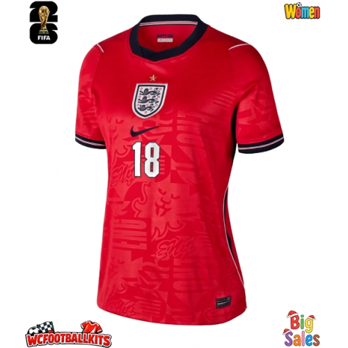 England Anthony Gordon #18 Replica Away Stadium Shirt for Women World Cup 2026 Short Sleeve